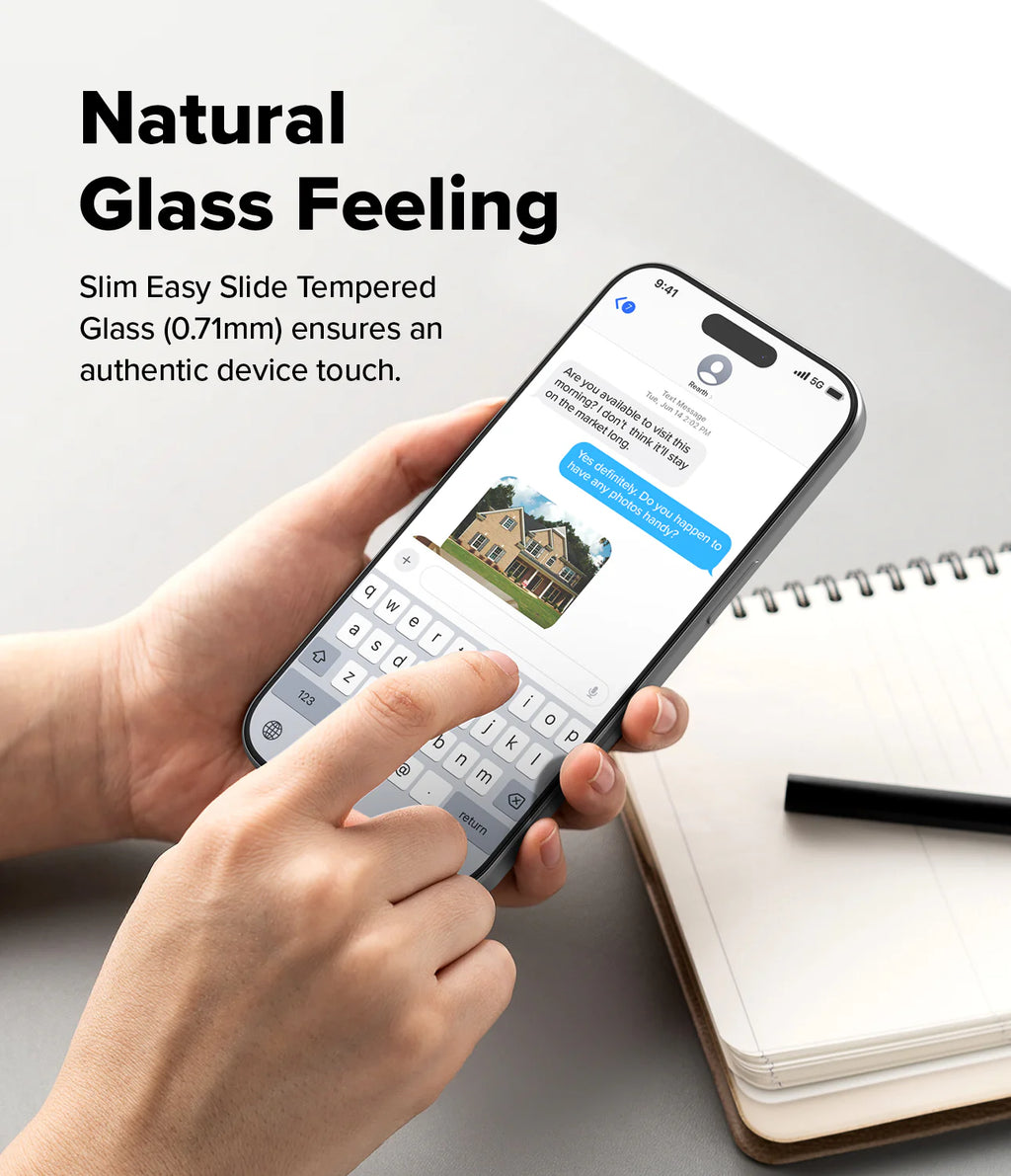 Protector de pantalla iPhone 17 Pro Max | Easy Slide Tempered Glass