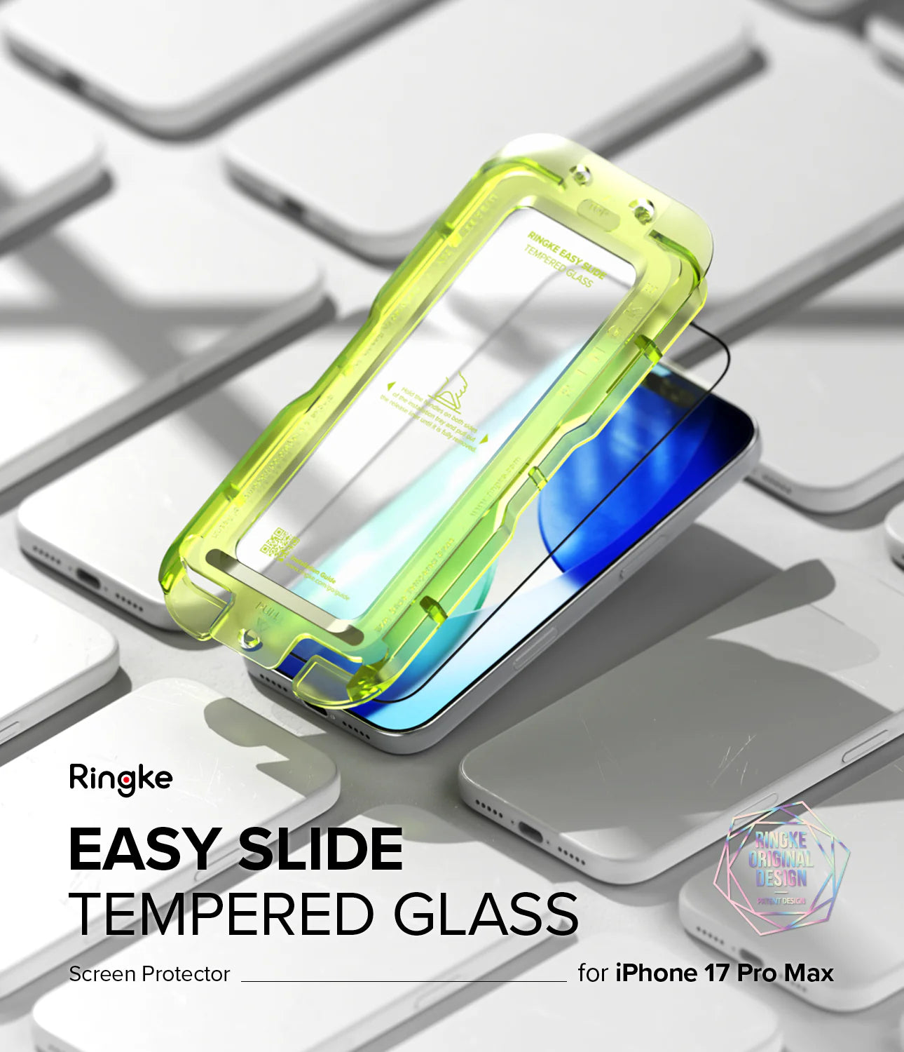 Protector de pantalla iPhone 17 Pro Max | Easy Slide Tempered Glass