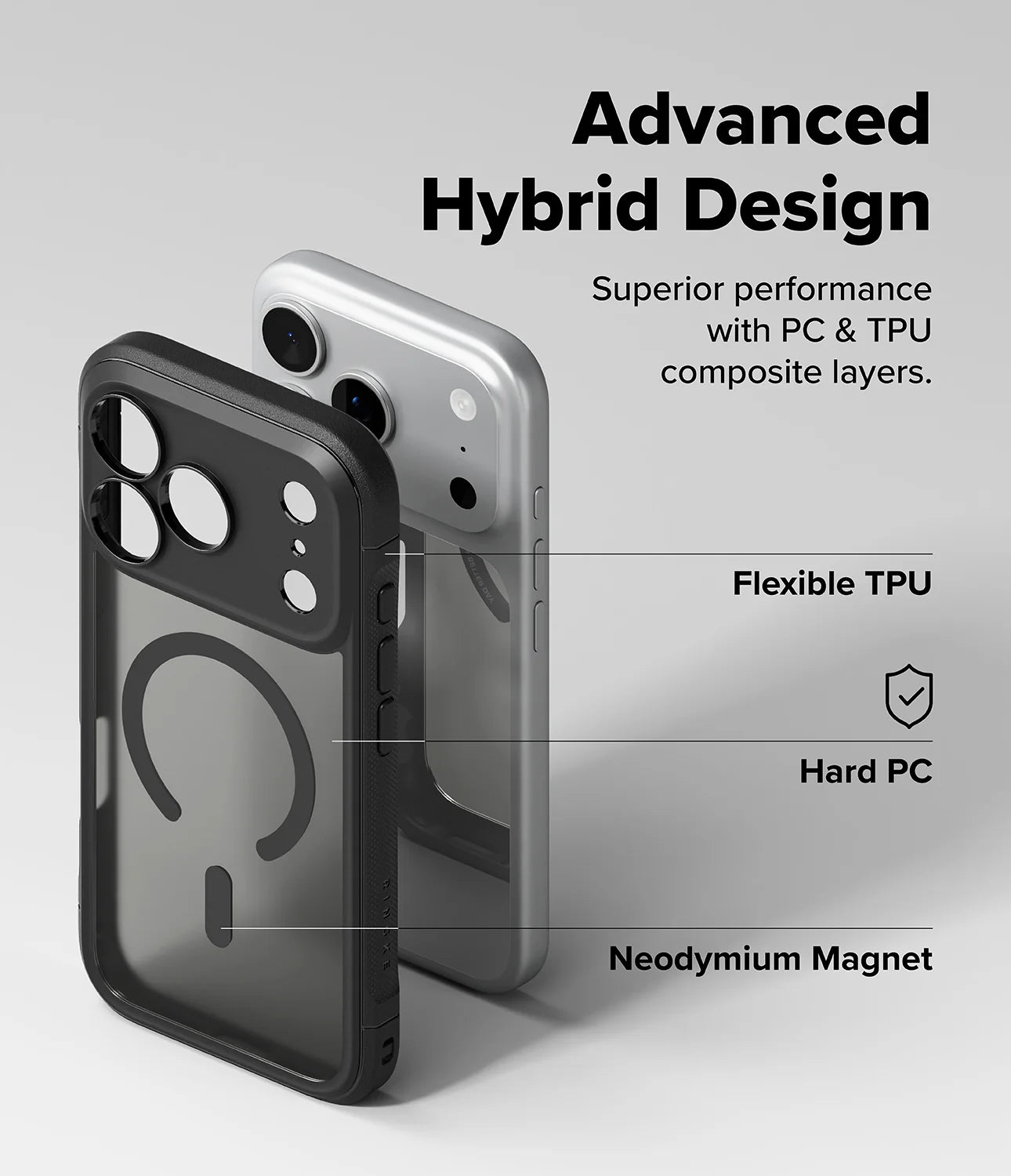 Cover iPhone 17 Pro Max | Bold Magnetic Matte Smoke