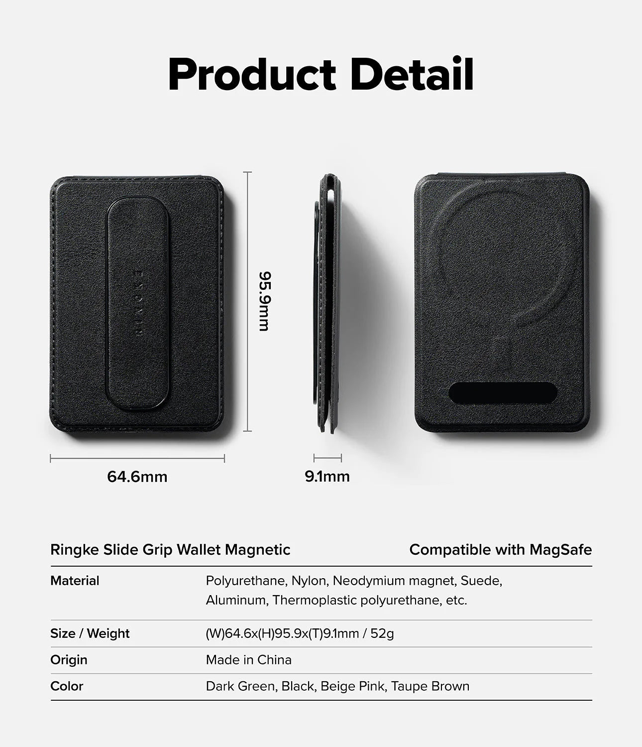 Cartera MagSafe Multi uso | Slide Grip Wallet Magnetic